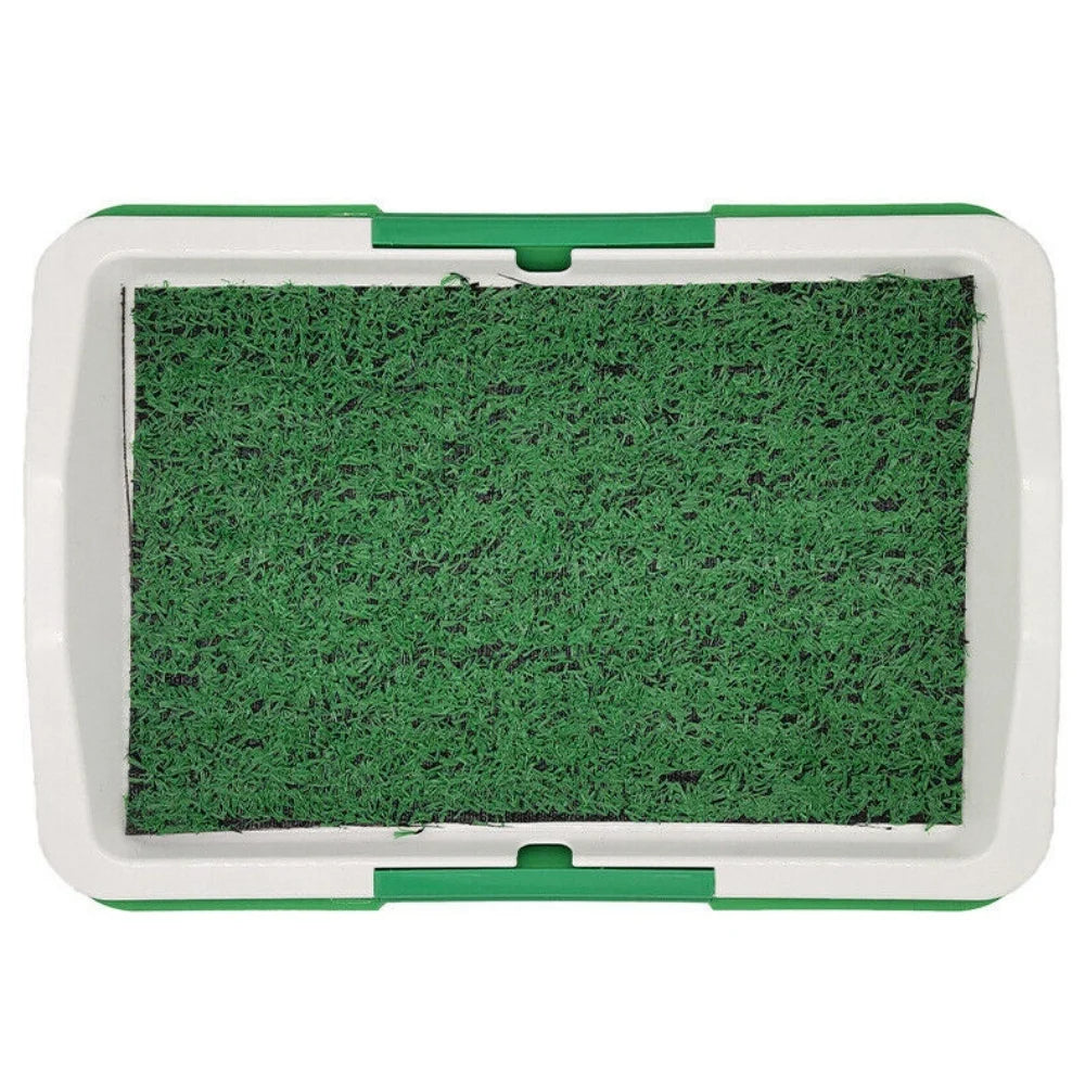 Pet Dog Toilet Mat Indoor Restroom Training Grass Potty Pad Loo Tray Large Puppy