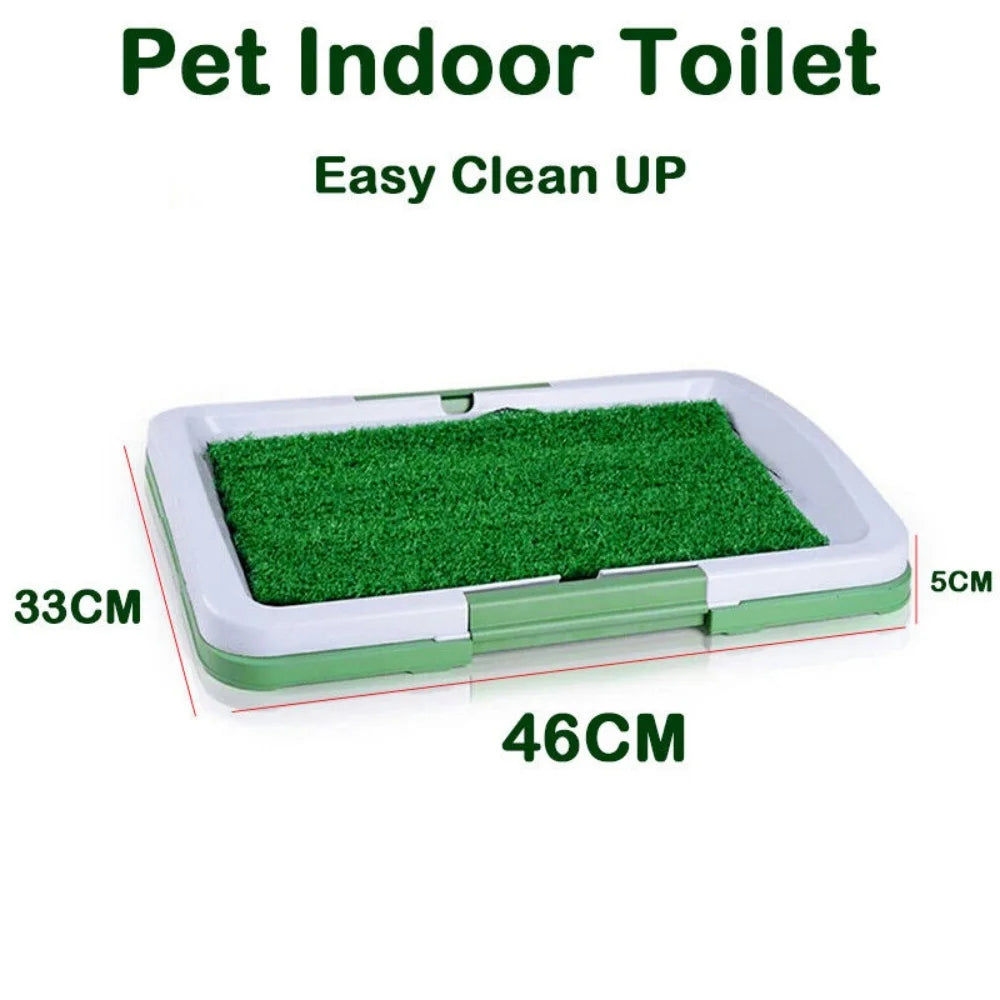 Pet Dog Toilet Mat Indoor Restroom Training Grass Potty Pad Loo Tray Large Puppy